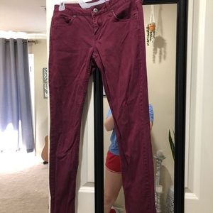 Maroon Skinny Jeans